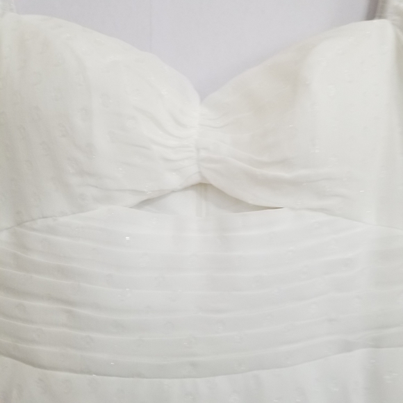 NWT Jules & Cleo White Shimmery Polka DotShort Sleeve Mini Dress Size 2 - Picture 4 of 13